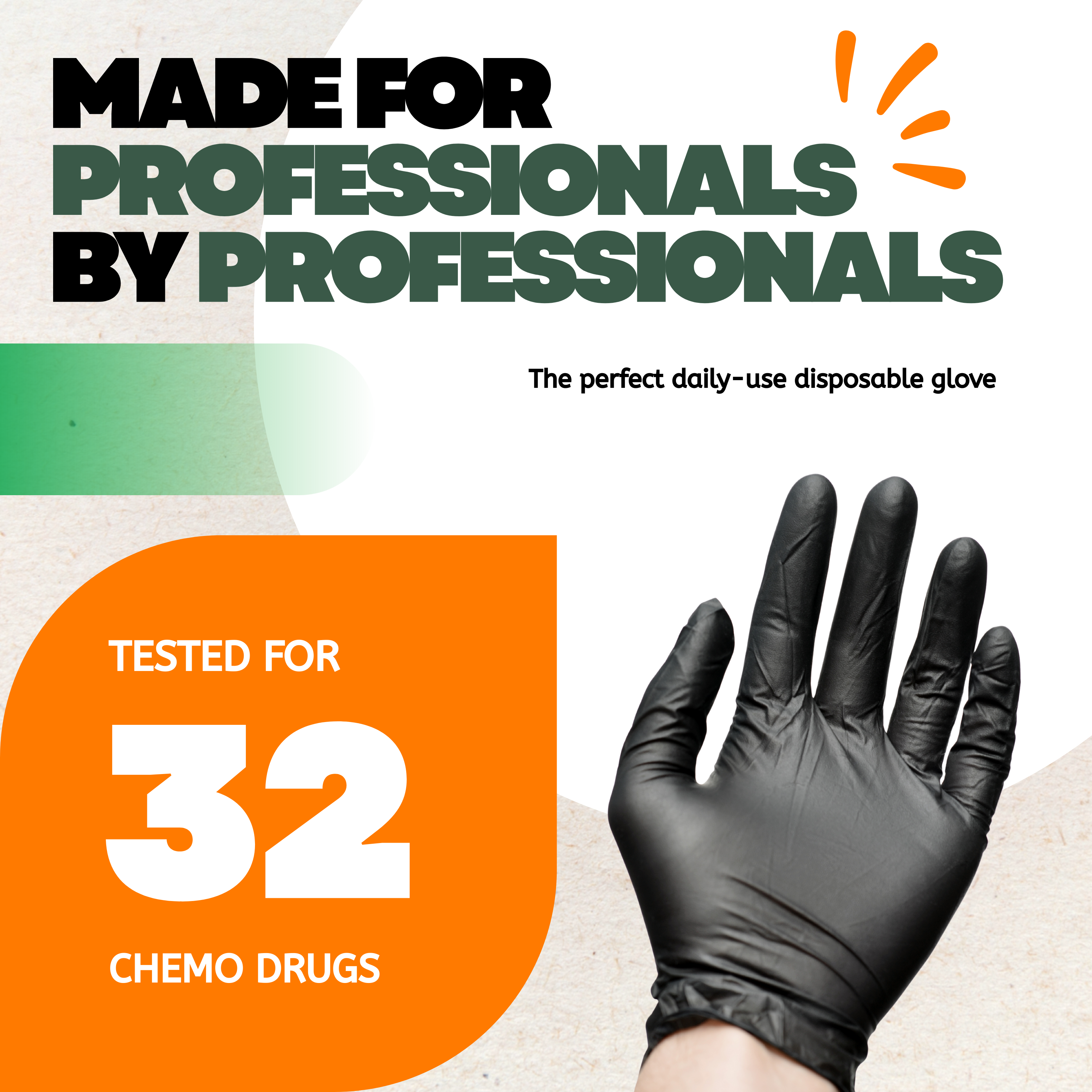 DUKES BIOSERV™ Biodegradable Nitrile Gloves, 4 Mil, Black, 1000/Case