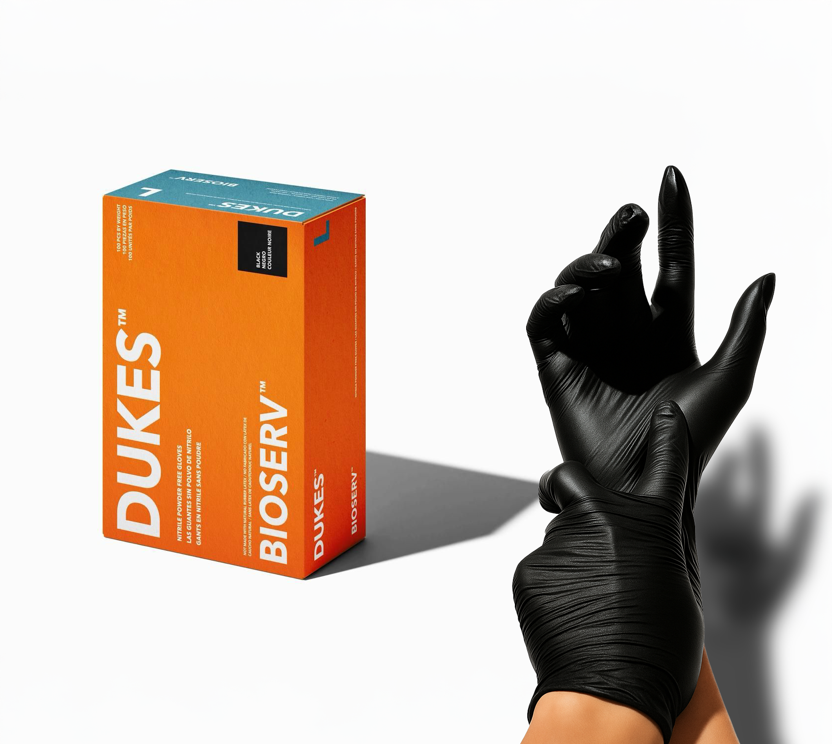 DUKES BIOSERV™ BLACK Biodegradable Nitrile Gloves (100 pcs)
