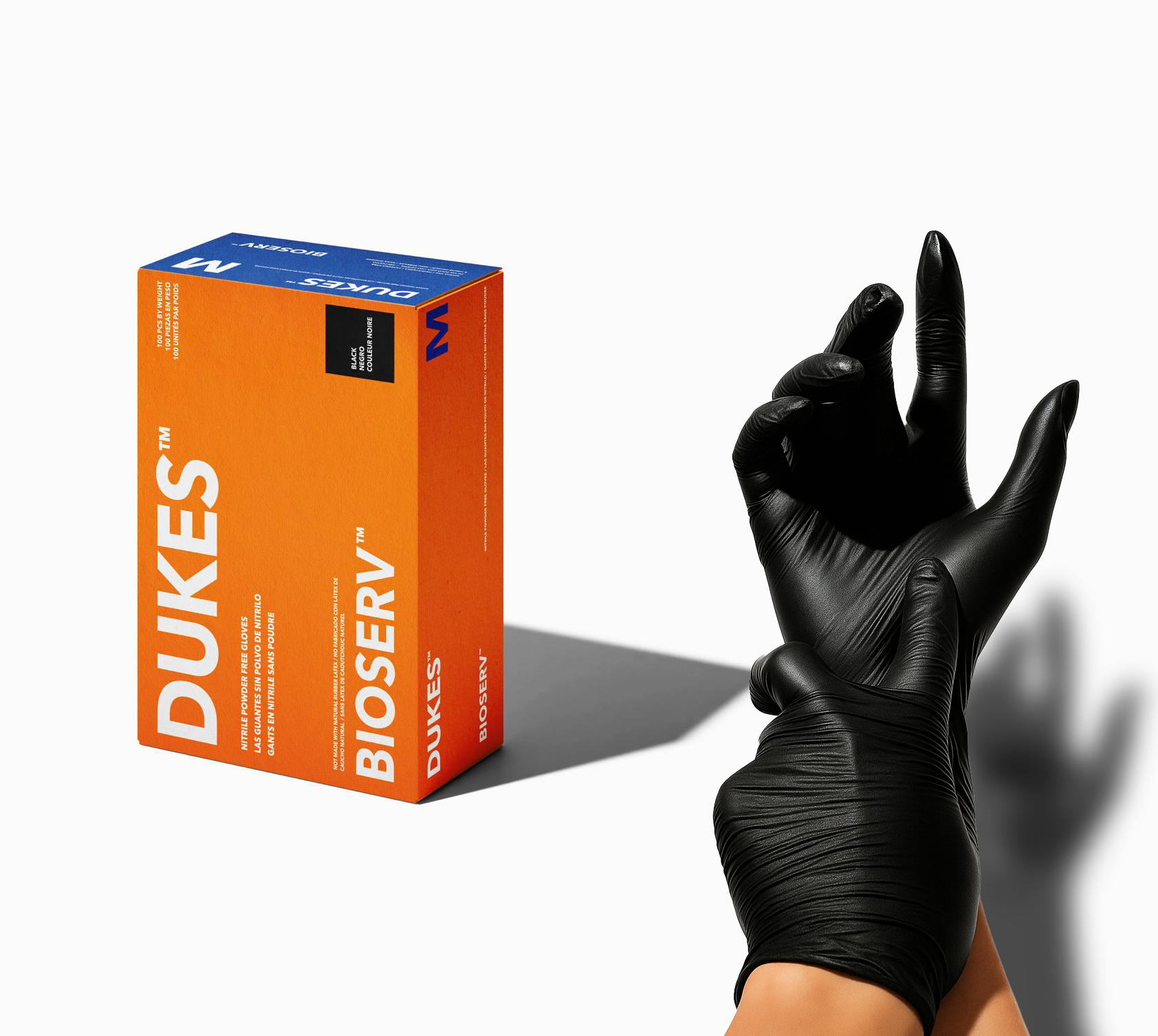DUKES BIOSERV™ BLACK Biodegradable Nitrile Gloves (100 pcs)