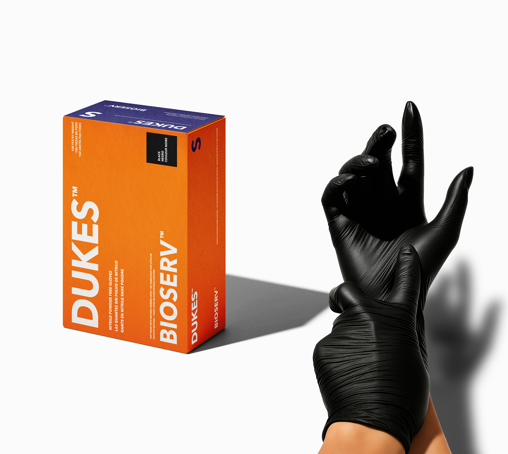 DUKES BIOSERV™ BLACK Biodegradable Nitrile Gloves (100 pcs)