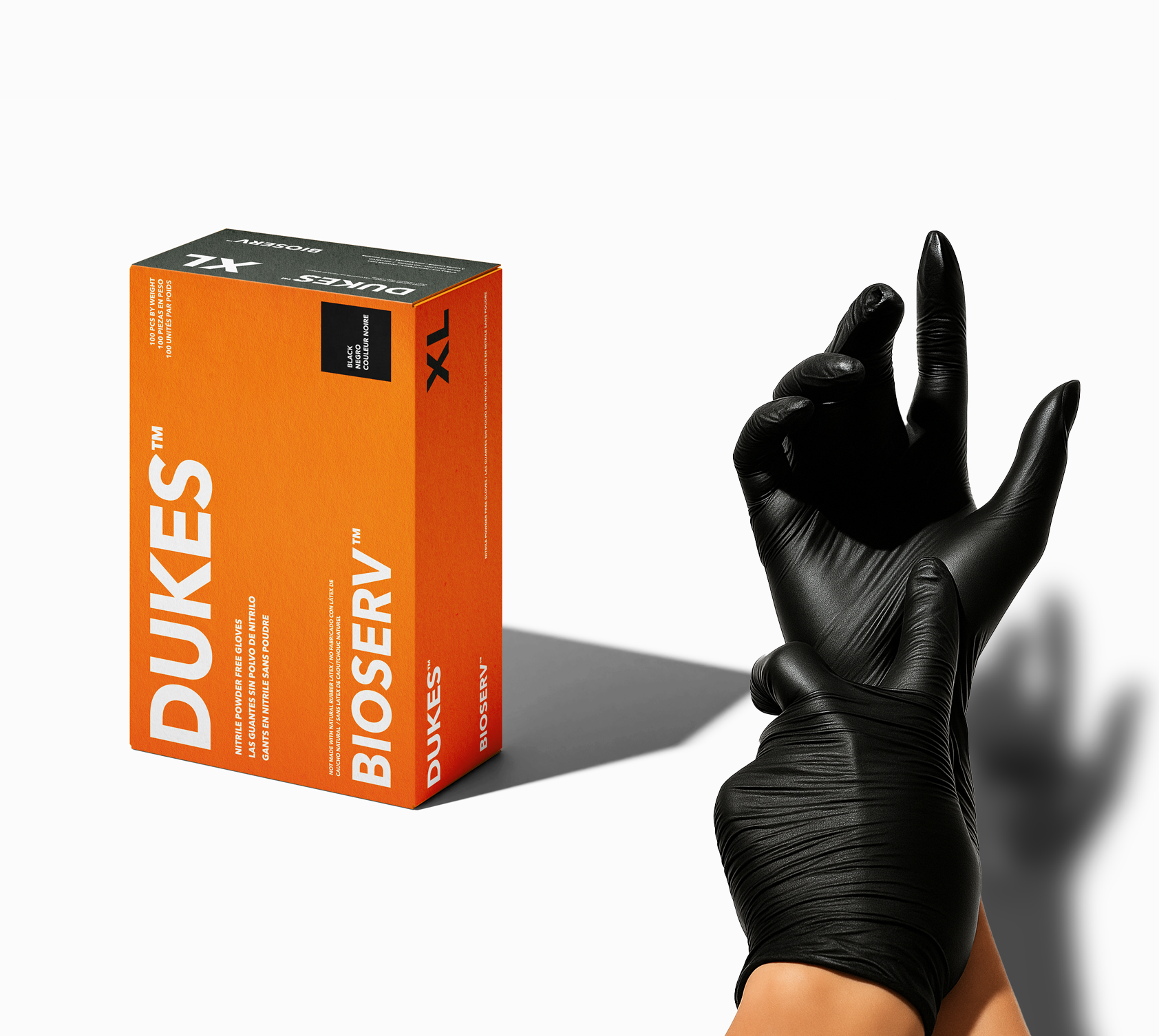 DUKES BIOSERV™ BLACK Biodegradable Nitrile Gloves (100 pcs)