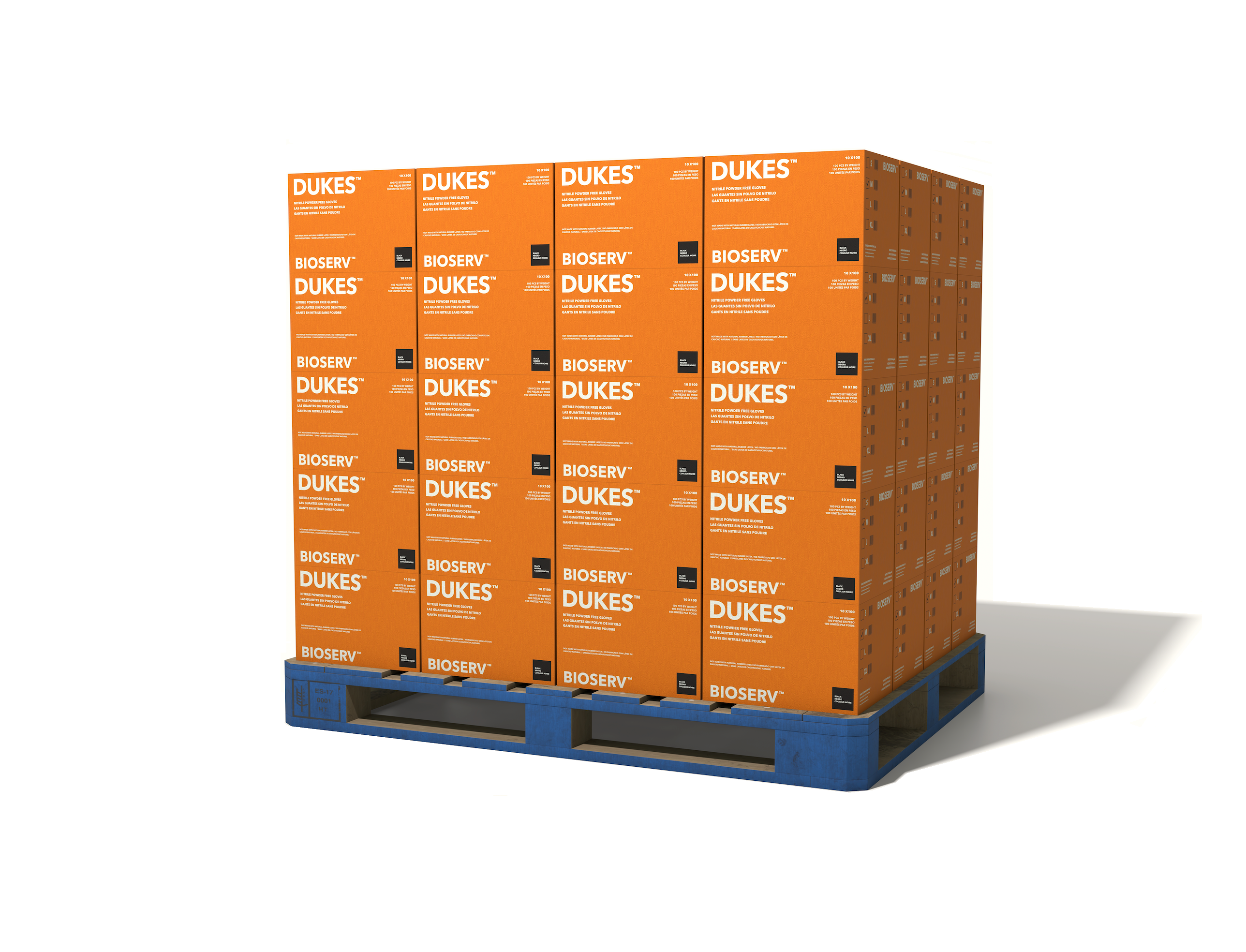 DUKES BIOSERV™ BLACK 100pcs Biodegradable Nitrile Gloves (1 pallet - 80 Cases)